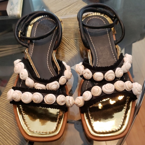 Tory Burch Sinclair Seashell Sandals - Picture 3 of 4